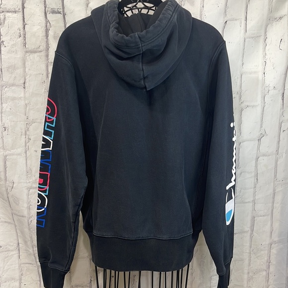 Champion Reverse Weave Hoodie Sweatshirt Vintage Embroidered Spellout - Picture 9 of 14